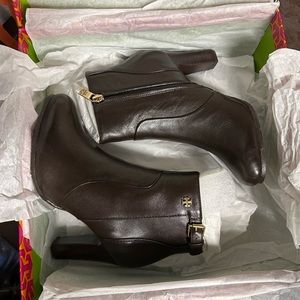 Brown Tory Burch Booties